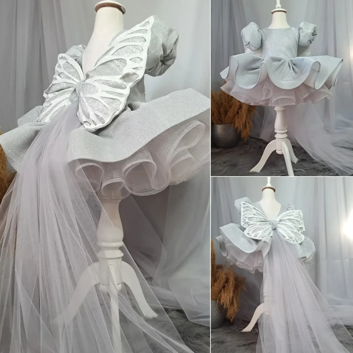 Shining Flower Girl Dresses Pageant Gown for Wedding With Big Bow Lovely Girl Birthday Party First Communion Gowns Customized
Shining Flower Girl Dresses Pageant Gown for Wedding With Big Bow Lovely Girl Birthday Party First Communion Gowns Customized