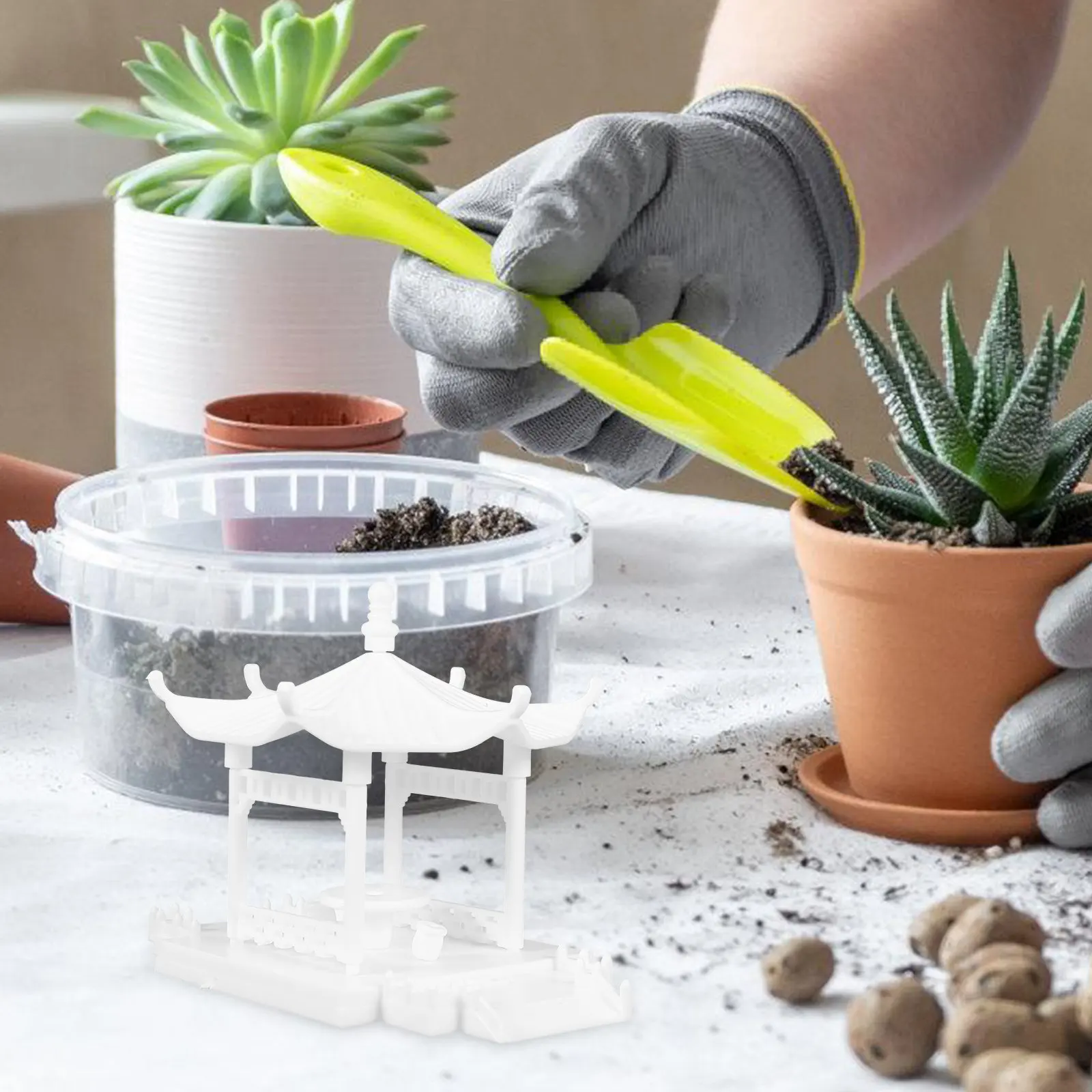 2Pcs Pavilion Landscape Decor ABS DIY Bonsai Stone Pavilion Statue Garden Decoration 1:75 Miniature Garden Ornament Outdoor
2Pcs Pavilion Landscape Decor ABS DIY Bonsai Stone Pavilion Statue Garden Decoration 1:75 Miniature Garden Ornament Outdoor