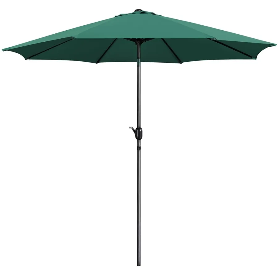 10Ft Patio Market Umbrella with Push Button Tilt and Crank, Dark Green
10Ft Patio Market Umbrella with Push Button Tilt and Crank, Dark Green