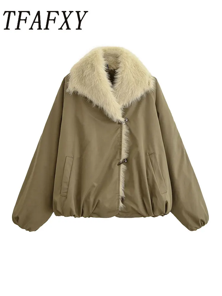 TFAFXY Women's Chic Mao Collar Jackets Long Sleeve Button Pockets Loose Coats Fashion 2025 Autumn Winter Thick Warm Coats
TFAFXY Women's Chic Mao Collar Jackets Long Sleeve Button Pockets Loose Coats Fashion 2025 Autumn Winter Thick Warm Coats