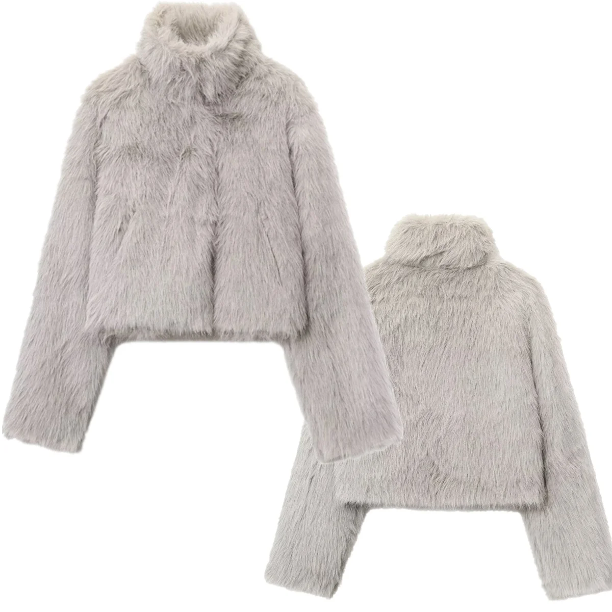 Maxdutti Nordic Thermal Faux Fur Coat Minimalist Gray Turtleneck Winter Coat Women's Jacket Woman Clothes Tops
Maxdutti Nordic Thermal Faux Fur Coat Minimalist Gray Turtleneck Winter Coat Women's Jacket Woman Clothes Tops