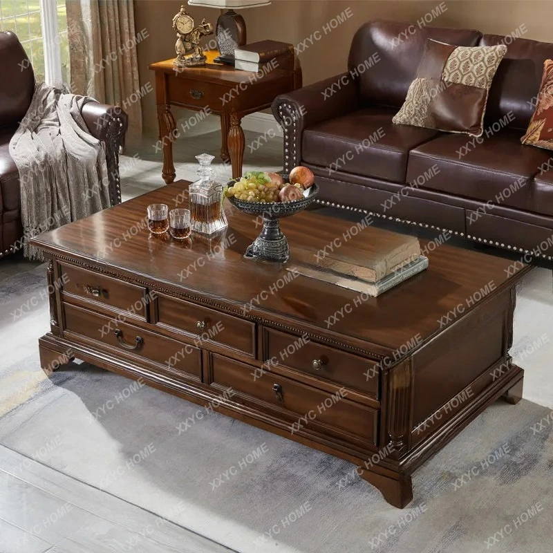 Q solid wood coffee table rectangular coffee table with pumping storage
Q solid wood coffee table rectangular coffee table with pumping storage