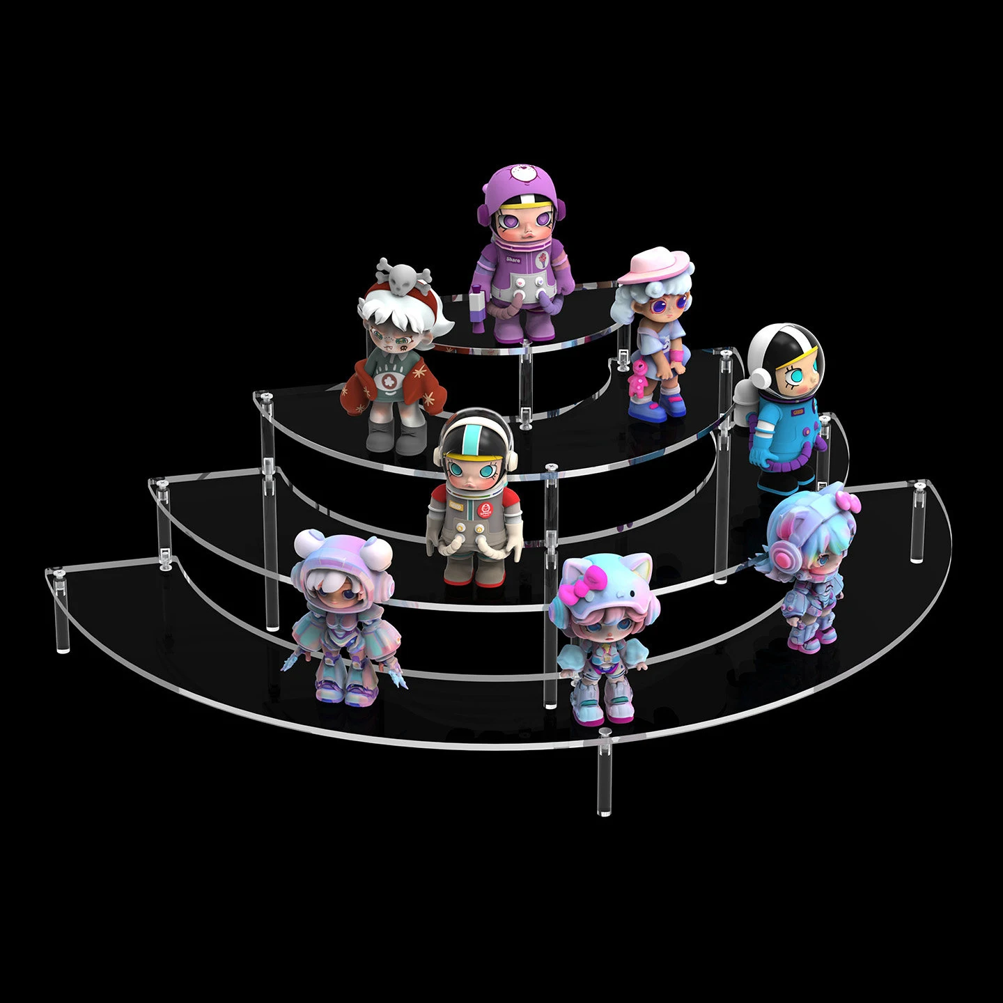 Semicircle Clear Acrylic Stepped Display Stand Multi Tier Storage Organizer for Action Figures Dolls Jewelry Collectibles
Semicircle Clear Acrylic Stepped Display Stand Multi Tier Storage Organizer for Action Figures Dolls Jewelry Collectibles