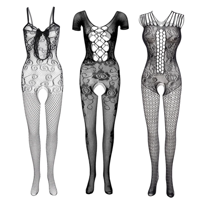 Black Jacquard Fishnet Bodysuit Erotic Open Crotch Nightwear Cosplay Costumes Sexy Hollow Out Persperstive Full Body Stockings
Black Jacquard Fishnet Bodysuit Erotic Open Crotch Nightwear Cosplay Costumes Sexy Hollow Out Persperstive Full Body Stockings