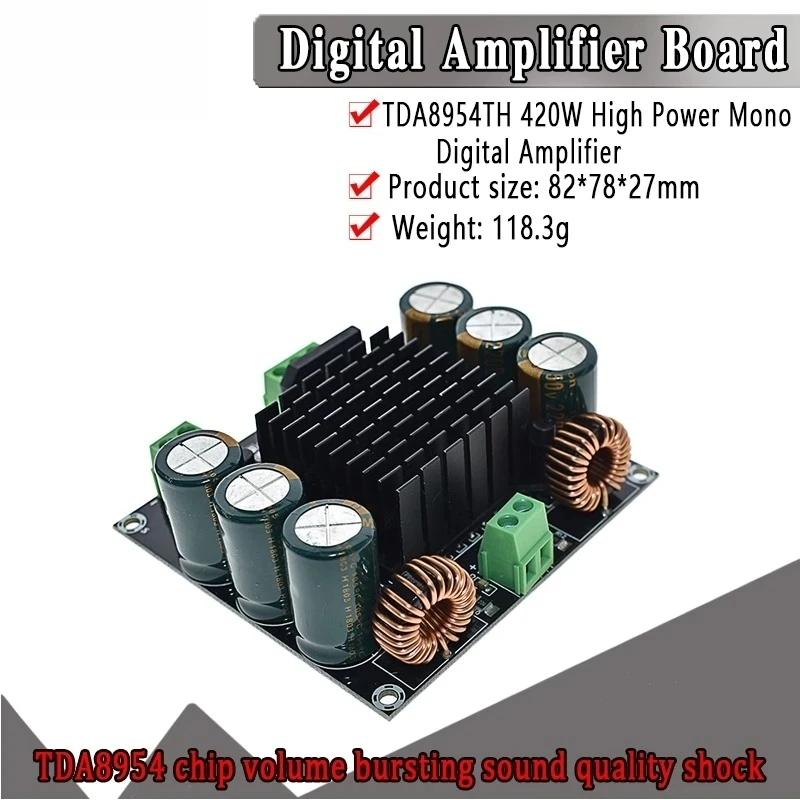 XH-M253 TDA8954TH Core BTL Mode HIFI Class 420W Цифровая моно плата усилителя высокой мощности D3-003
XH-M253 TDA8954TH Core BTL Mode HIFI Class 420W Цифровая моно плата усилителя высокой мощности D3-003