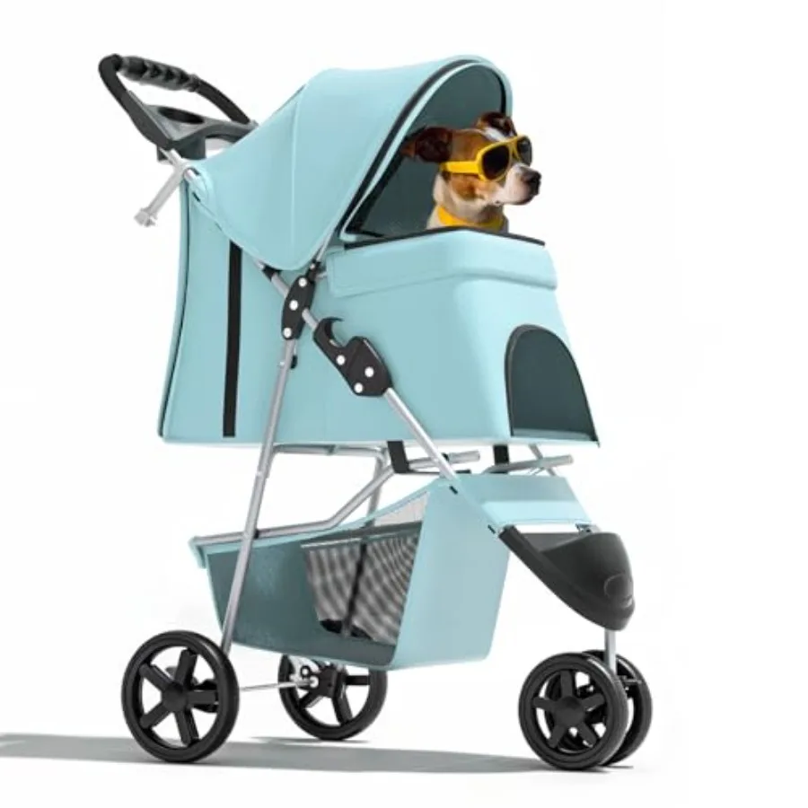 3-Wheel Pet Stroller for Small Medium Dogs Cats Up to 33lbs,Foldable Travel Jogger, Lightweight Carrier with Breathable Mesh Co
3-Wheel Pet Stroller for Small Medium Dogs Cats Up to 33lbs,Foldable Travel Jogger, Lightweight Carrier with Breathable Mesh Co