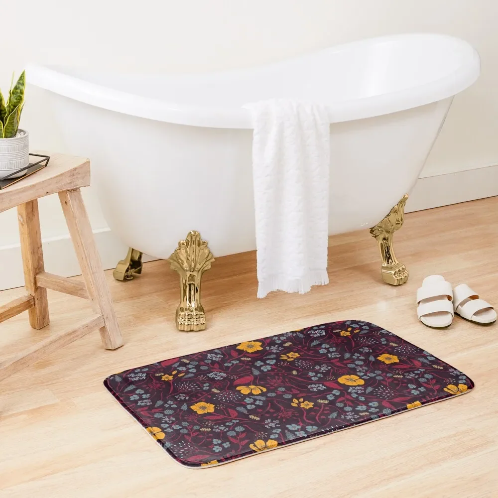 Mustard Yellow, Burgundy & Blue Floral Pattern Bath Mat Rooms Accessories Sets For The Bathroom Mat
Mustard Yellow, Burgundy & Blue Floral Pattern Bath Mat Rooms Accessories Sets For The Bathroom Mat