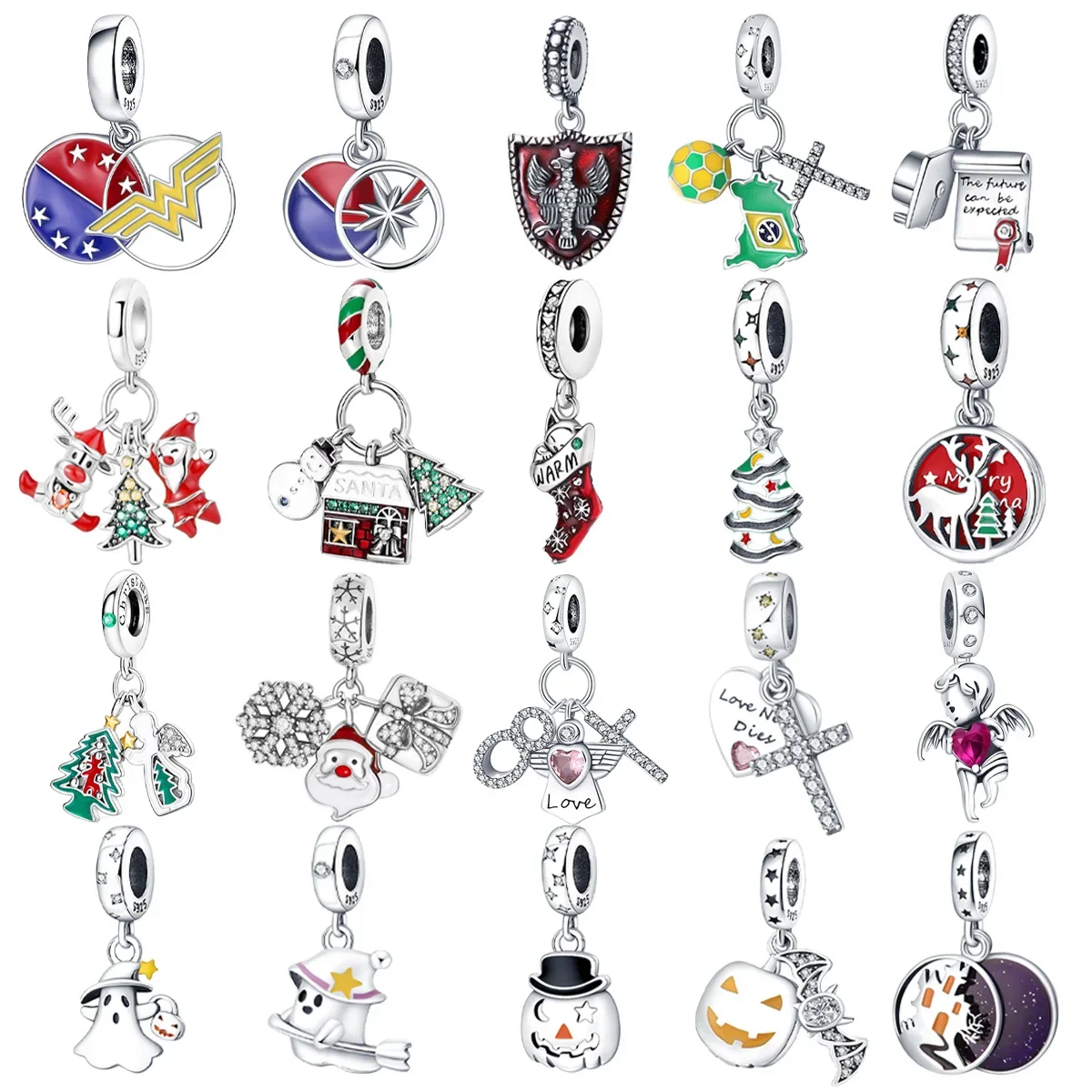Original 925 Charms Sterling Silver Christmas Halloween Ghost Coat of Arms Pendant for Pandora DIY Bracelet Ladies Jewelry Gift
Original 925 Charms Sterling Silver Christmas Halloween Ghost Coat of Arms Pendant for Pandora DIY Bracelet Ladies Jewelry Gift