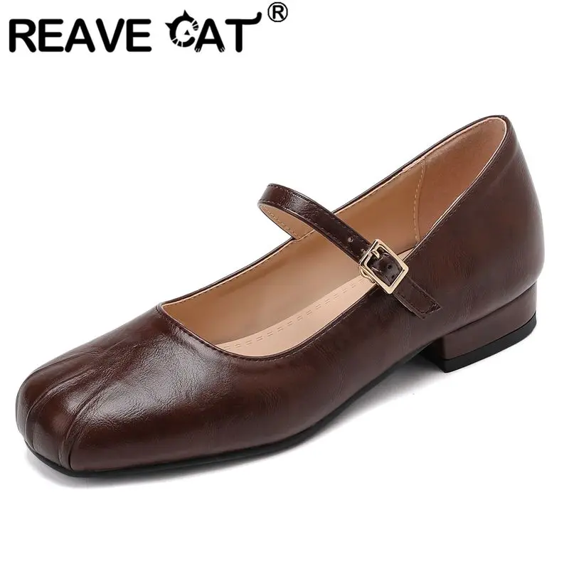 Бренд REAVE CAT 2025 года, винтажная женская обувь на плоской подошве с квадратным носком и пряжкой, большие размеры 41, 42, 43, мягкая повседневная офисная женская обувь для отдыха 31 32 
Бренд REAVE CAT 2025 года, винтажная женская обувь на плоской подошве с квадратным носком и пряжкой, большие размеры 41, 42, 43, мягкая повседневная офисная женская обувь для отдыха 31 32