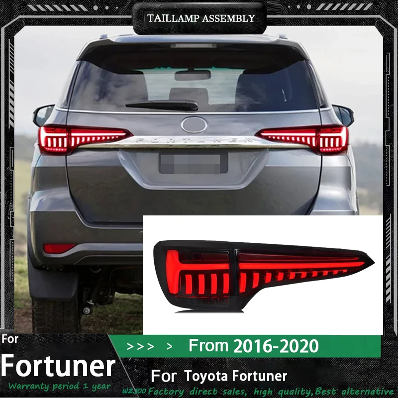 Светодиодный задний фонарь в сборе для Toyota Fortuner 2016-2020, модифицированный, со светодиодными дневными ходовыми огнями и последовательным сигналом поворота
Светодиодный задний фонарь в сборе для Toyota Fortuner 2016-2020, модифицированный, со светодиодными дневными ходовыми огнями и последовательным сигналом поворота