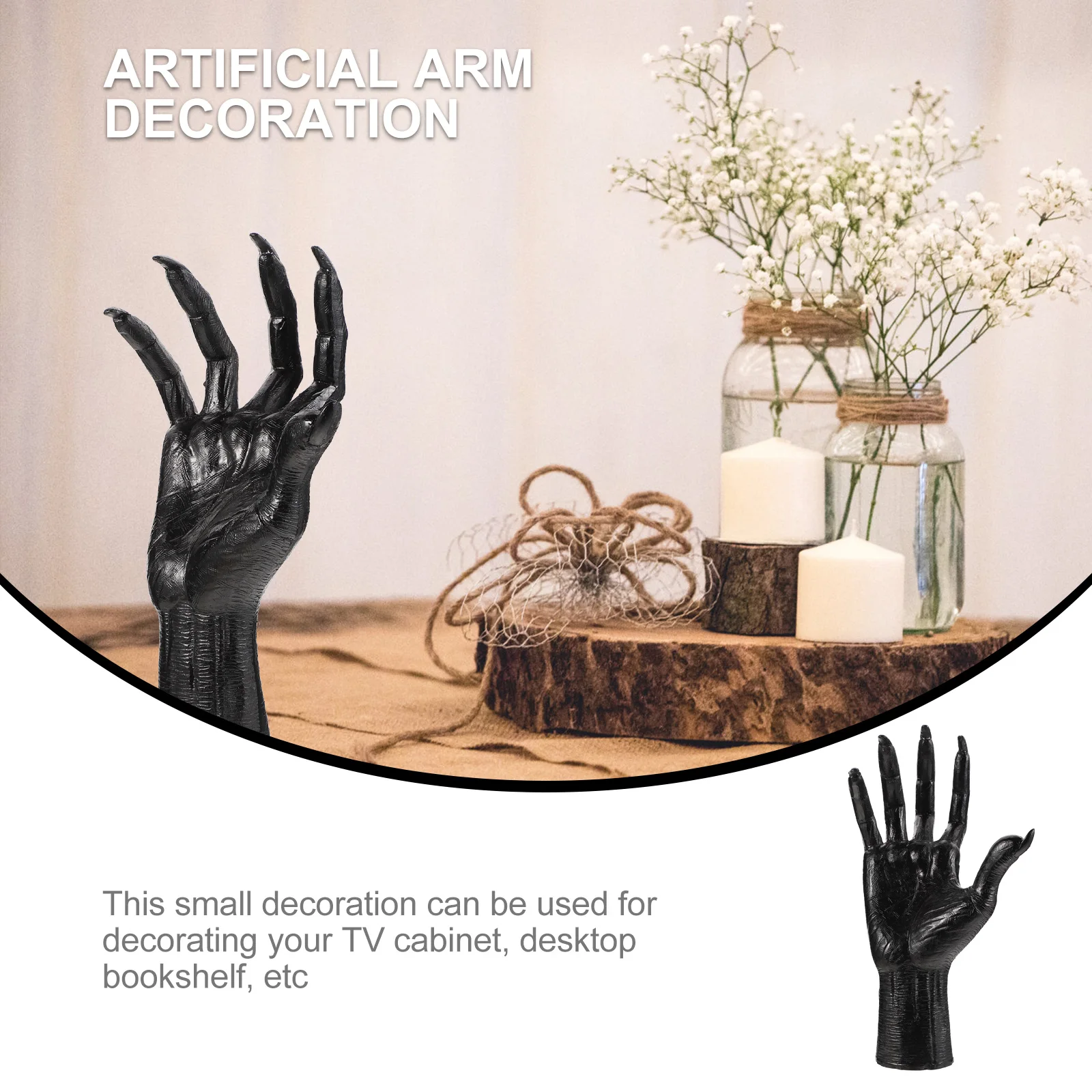 Witch Arm nament Spooky Goth Decor H Shape Home Adornment Human Finger Decoration Premium Material Cabinet Desktop Bookshelf
Witch Arm nament Spooky Goth Decor H Shape Home Adornment Human Finger Decoration Premium Material Cabinet Desktop Bookshelf