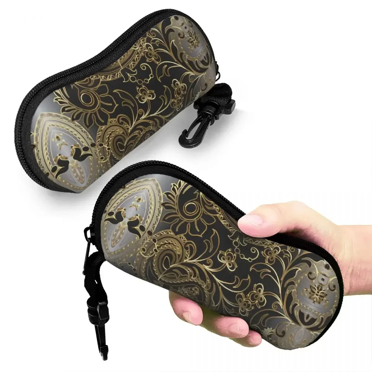 Thuth Vintage 3D Gold And Black Paisley Flowers Leaves Shell Glasses Case Unisex Travel Eyeglasses Case Sunglasses Protector Box
Thuth Vintage 3D Gold And Black Paisley Flowers Leaves Shell Glasses Case Unisex Travel Eyeglasses Case Sunglasses Protector Box