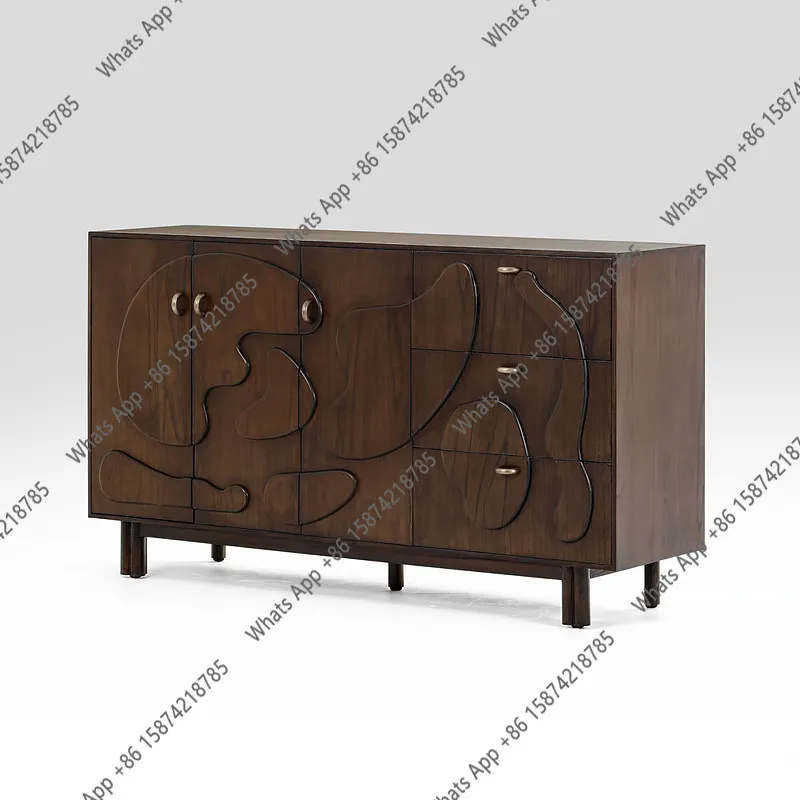 Df South East Asia Vacation Wind Wabi Sand Carved Log Smoky Color Side Cabinet Chest Ancient Style
Df South East Asia Vacation Wind Wabi Sand Carved Log Smoky Color Side Cabinet Chest Ancient Style