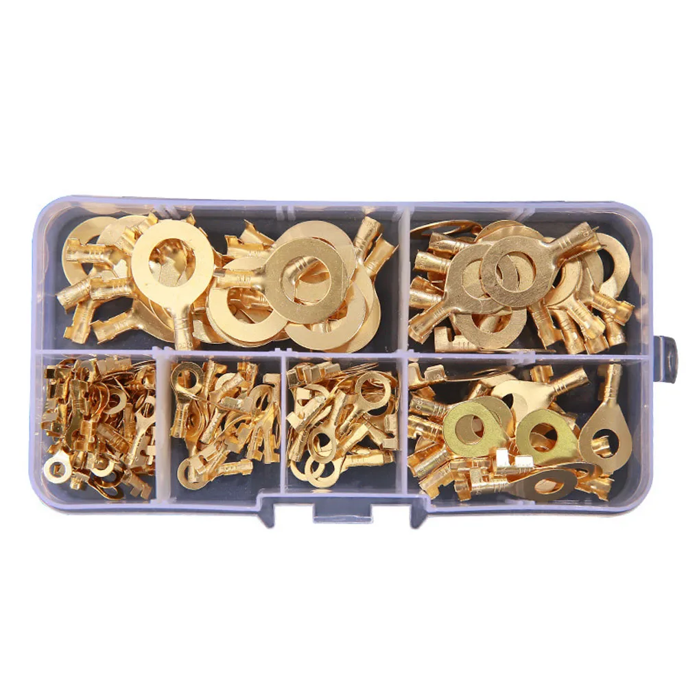 150PCS Round Terminal Block M3 M4 M5 M6 M8 M10 O-type Lugs Terminals Cold-Pressed Connector Copper Tab Wiring Nose Combination
150PCS Round Terminal Block M3 M4 M5 M6 M8 M10 O-type Lugs Terminals Cold-Pressed Connector Copper Tab Wiring Nose Combination