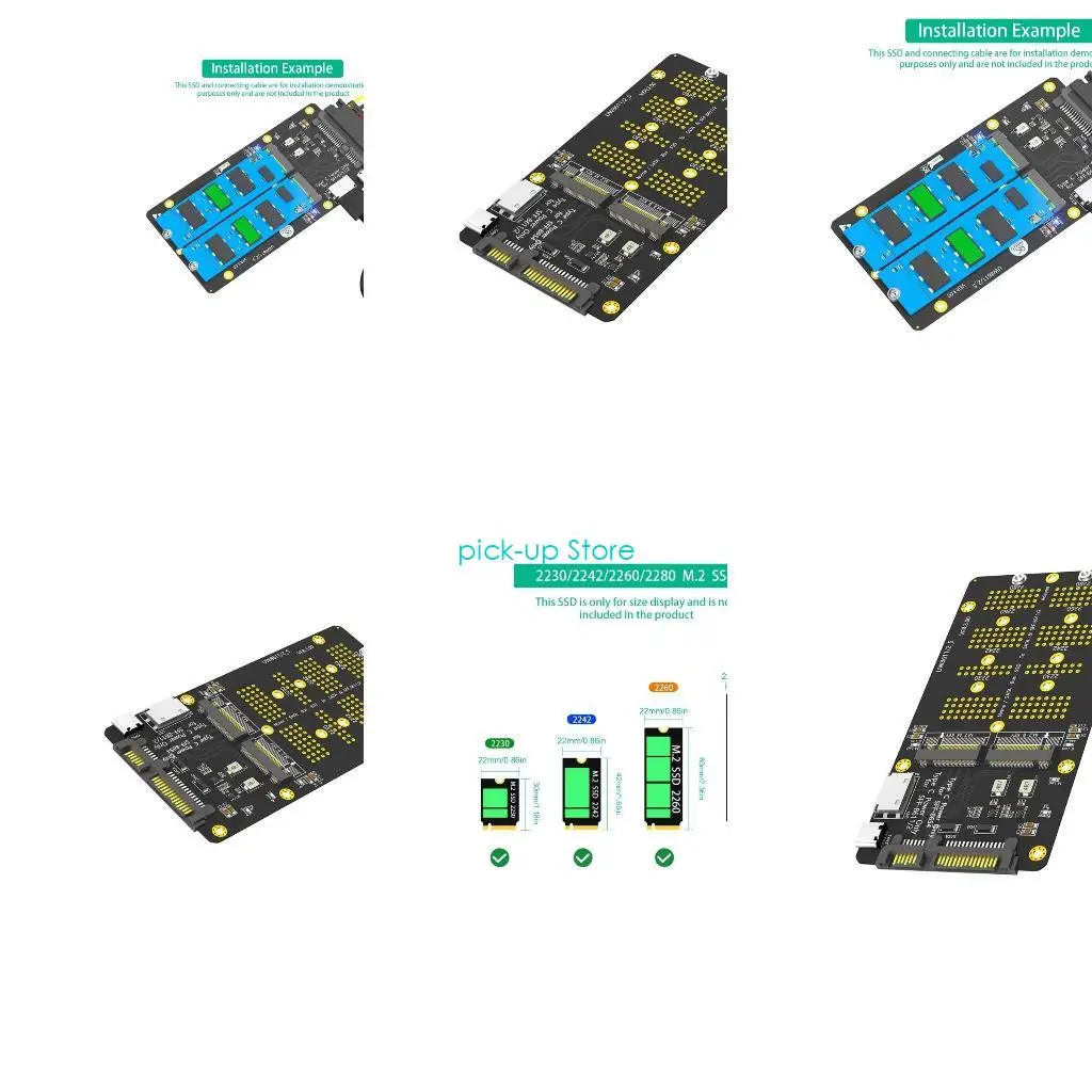 Q5WA M.2 SATA3 to SATA3 and M.2 NVME to SFF-8611 Adapter for 2230 2242 2260 2280
Q5WA M.2 SATA3 to SATA3 and M.2 NVME to SFF-8611 Adapter for 2230 2242 2260 2280