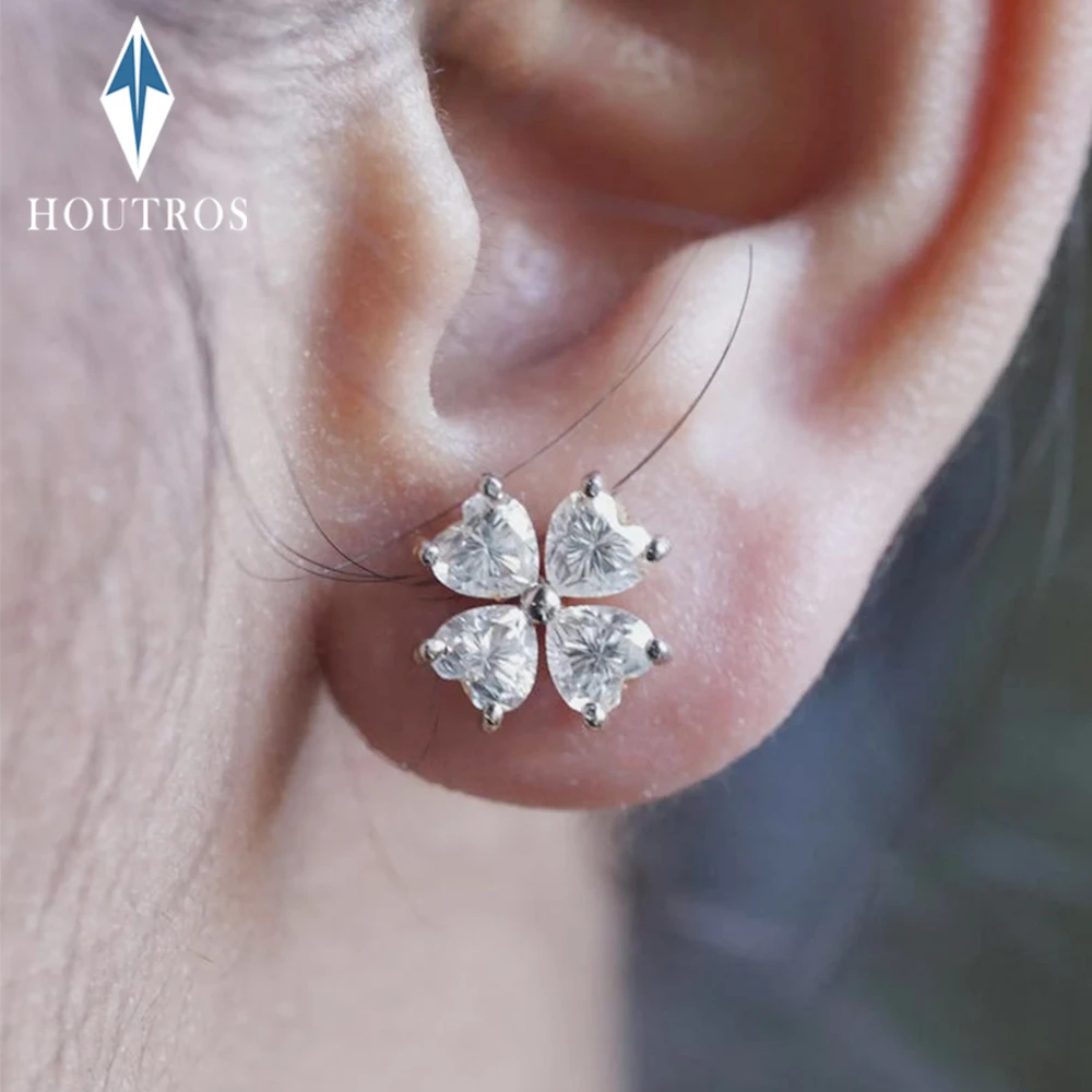 4CTTW Heart Cut Moissanite Stud Earrings for Women Flower Shape S925 Silver 18K Gold Plated Four Stone Diamond Earrings Jewelry
4CTTW Heart Cut Moissanite Stud Earrings for Women Flower Shape S925 Silver 18K Gold Plated Four Stone Diamond Earrings Jewelry
