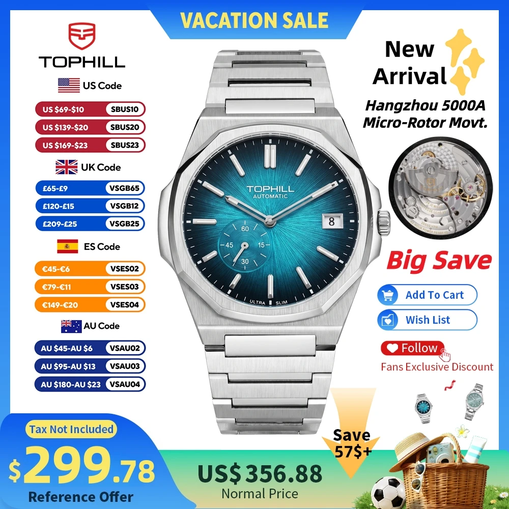 TOPHILL+ 38.7mm Ultra Slim Automatic Micro Rotor Watch Hangzhou 5000A Luxury Enamel Sunray Integrated Bracelet Sapphire KIM001G
TOPHILL+ 38.7mm Ultra Slim Automatic Micro Rotor Watch Hangzhou 5000A Luxury Enamel Sunray Integrated Bracelet Sapphire KIM001G