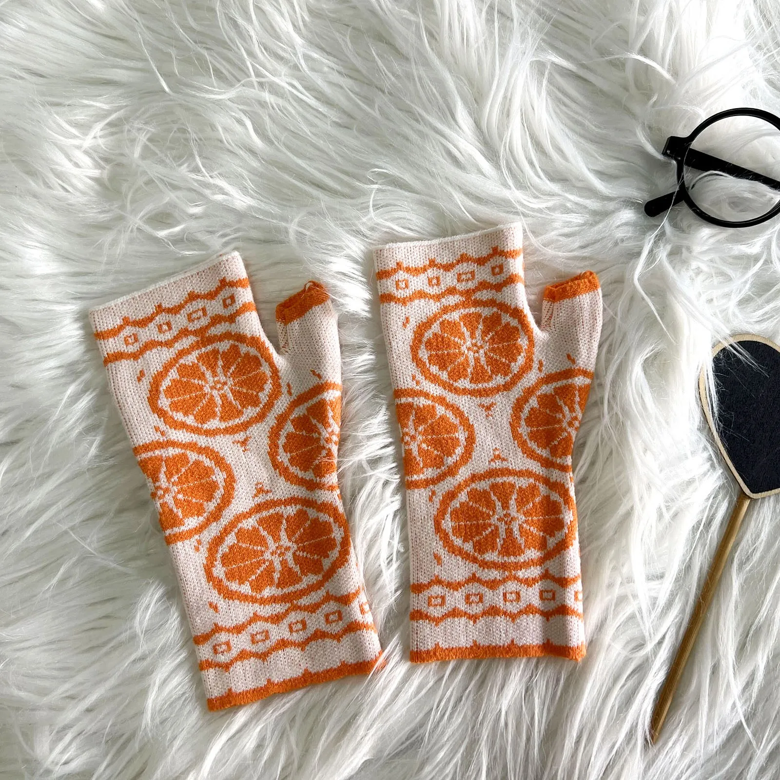 Women Knitted Arm Warmers Fingerless Punk Cuff Hand Socks Orange Print Embroidere Knitted Gloves Arm Sleeve Fine Mittens 2023
Women Knitted Arm Warmers Fingerless Punk Cuff Hand Socks Orange Print Embroidere Knitted Gloves Arm Sleeve Fine Mittens 2023