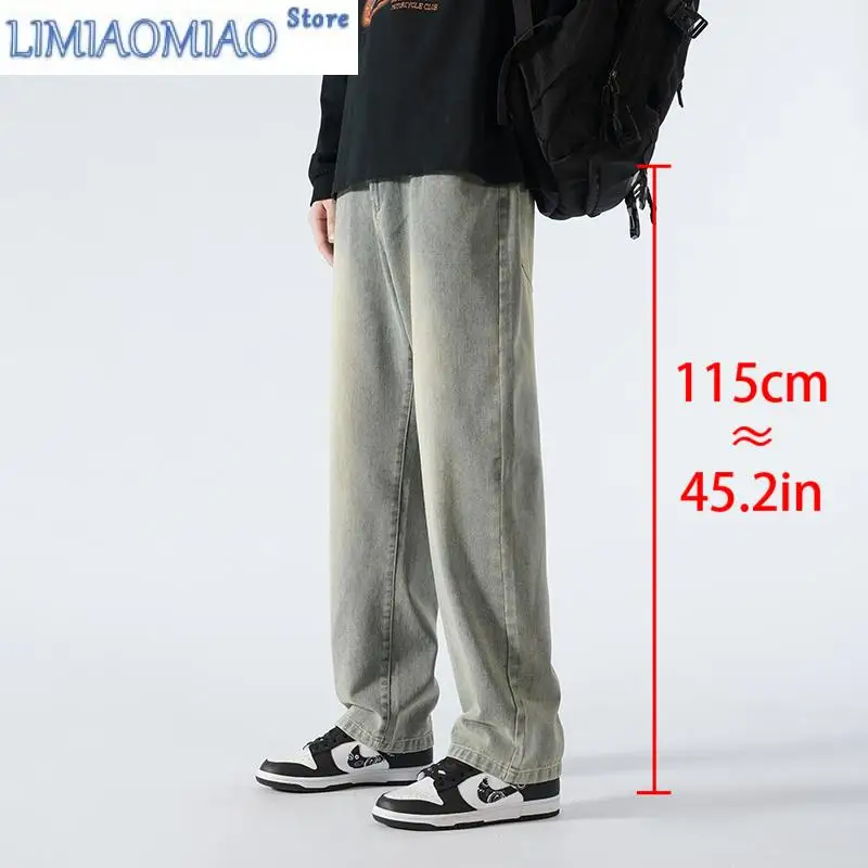 Spring Plus-size Jeans Men's Extended Version 190 Tall And Thickened 115/110cm Casual Super Long Straight Leg Mopping Pants
Spring Plus-size Jeans Men's Extended Version 190 Tall And Thickened 115/110cm Casual Super Long Straight Leg Mopping Pants