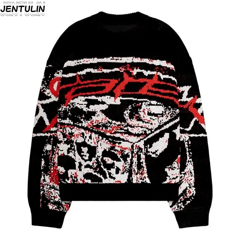Autumn And Winter Unisex Jumper Halloween Goth Knitwear Anime Pullovers High Street Hip-Hops Harajuku Academia Style Sweater Top
Autumn And Winter Unisex Jumper Halloween Goth Knitwear Anime Pullovers High Street Hip-Hops Harajuku Academia Style Sweater Top