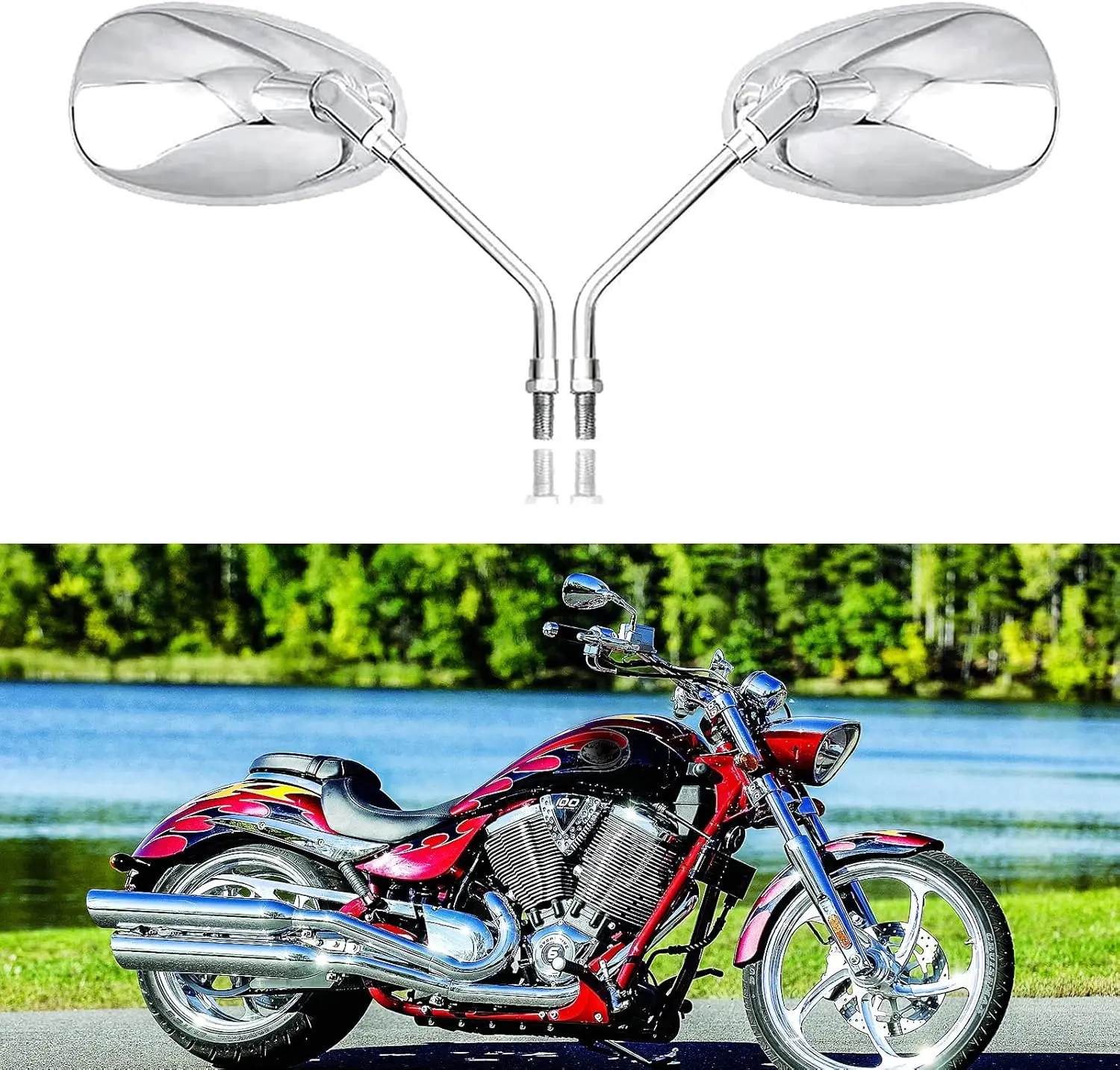 Motorcycle Mirrors Universal 8mm 10mm Chrome Rear View Side Mirror Handle Bar Bar End Motorcycle Mirrors Fit For Most Motorbikes
Motorcycle Mirrors Universal 8mm 10mm Chrome Rear View Side Mirror Handle Bar Bar End Motorcycle Mirrors Fit For Most Motorbikes