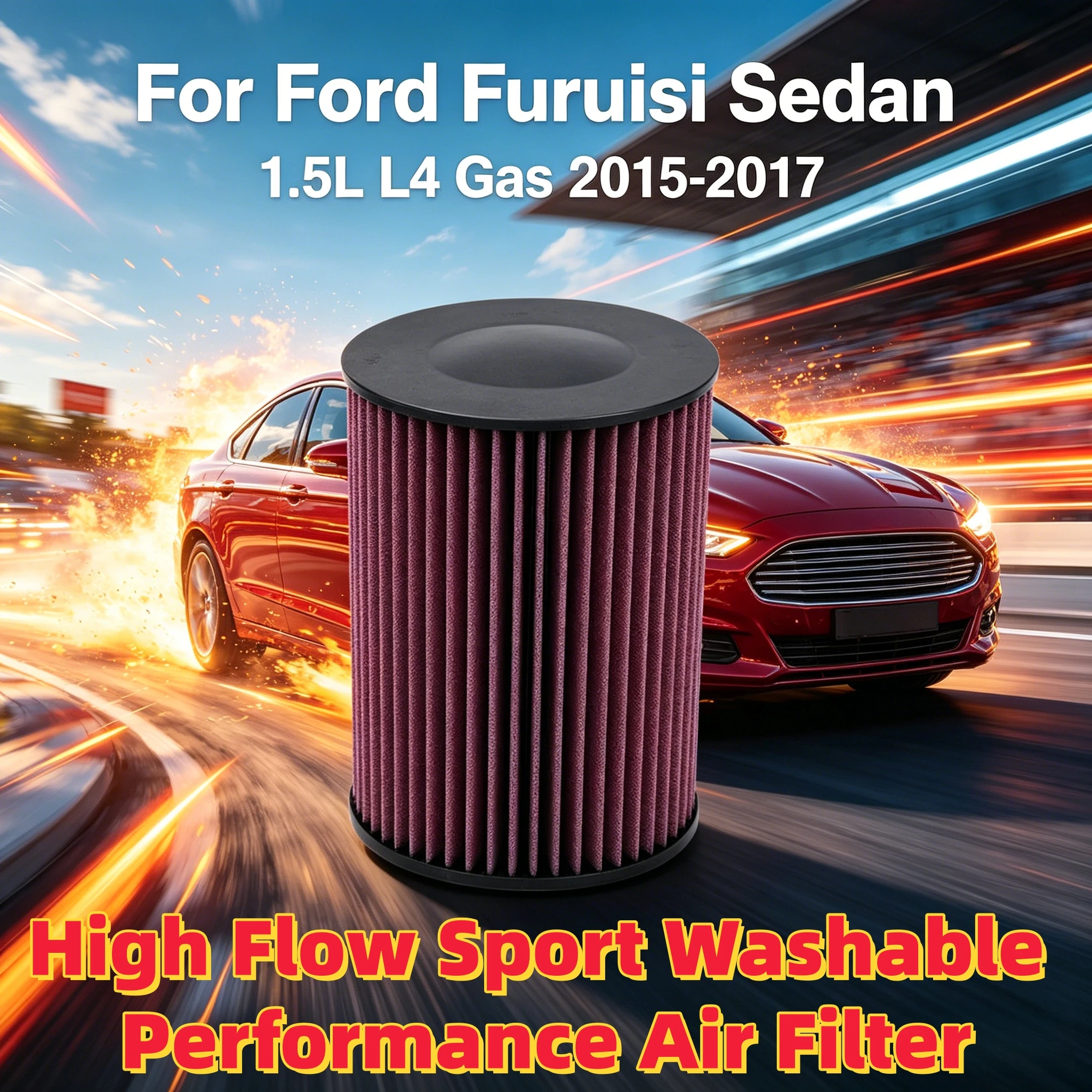 For Ford Furuisi Sedan 1.5L L4 Gas 2015-2017 High Flow Sport Washable Performance Round Air Filter Replacement E-2993 1477153
For Ford Furuisi Sedan 1.5L L4 Gas 2015-2017 High Flow Sport Washable Performance Round Air Filter Replacement E-2993 1477153