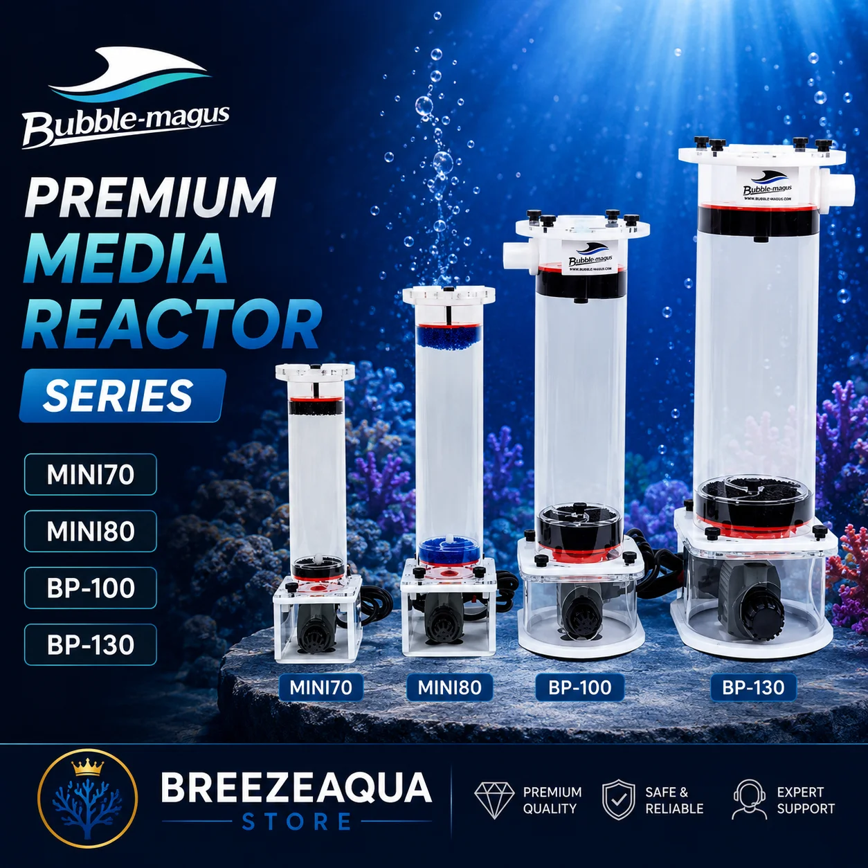 Bubble Magus 220V Aquarium BioPellet and Media Reactor Multipurpose Media Remover with Built-in Pump Coral Reef Fish Tank
Bubble Magus 220V Aquarium BioPellet and Media Reactor Multipurpose Media Remover with Built-in Pump Coral Reef Fish Tank