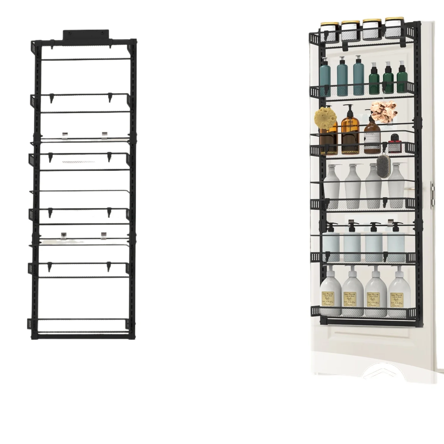 6-Tier Over the Door Pantry Organizer, Large Metal Door Spice Rack, Hanging Heavy-Duty Pantry Door Storage Shelf 10LBS Loading Easy Install Behind Door Storagefor Kitchen and Bathroom, Black
6-Tier Over the Door Pantry Organizer, Large Metal Door Spice Rack, Hanging Heavy-Duty Pantry Door Storage Shelf 10LBS Loading Easy Install Behind Door Storagefor Kitchen and Bathroom, Black