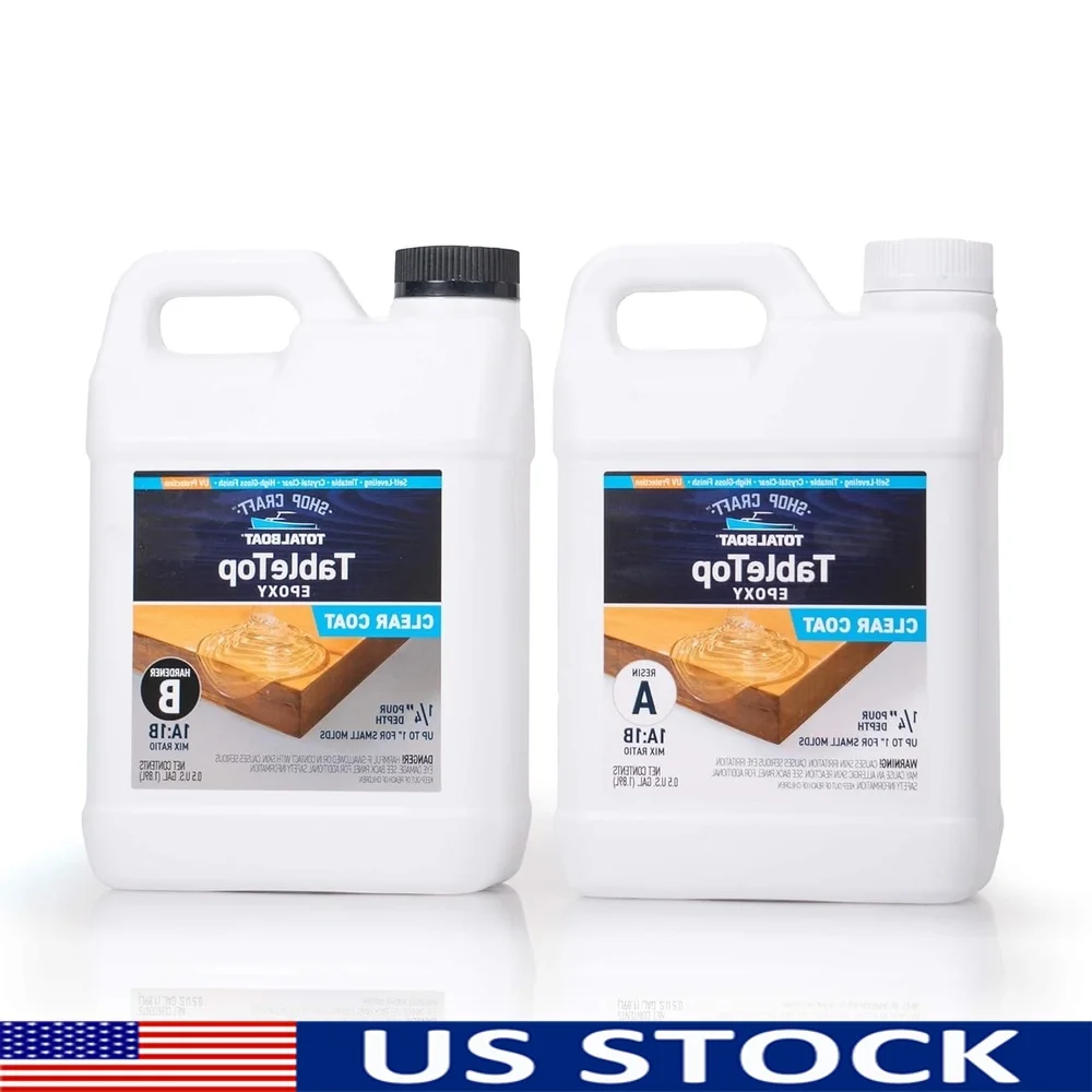 Tabletop Epoxy Resin Kit 1 Gallon Clear High Gloss UV Resistant Coating Wood Concrete Jewelry Tumblers Coasters Bar Tops Molds
Tabletop Epoxy Resin Kit 1 Gallon Clear High Gloss UV Resistant Coating Wood Concrete Jewelry Tumblers Coasters Bar Tops Molds