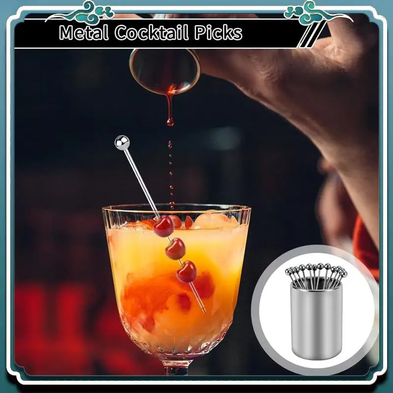 Premium 20PCS Metal Cocktail Picks With Holder Kit, Stainless Steel Cocktail Picks, Reusable Cocktail Skewers, Appetizer Skewers
Premium 20PCS Metal Cocktail Picks With Holder Kit, Stainless Steel Cocktail Picks, Reusable Cocktail Skewers, Appetizer Skewers
