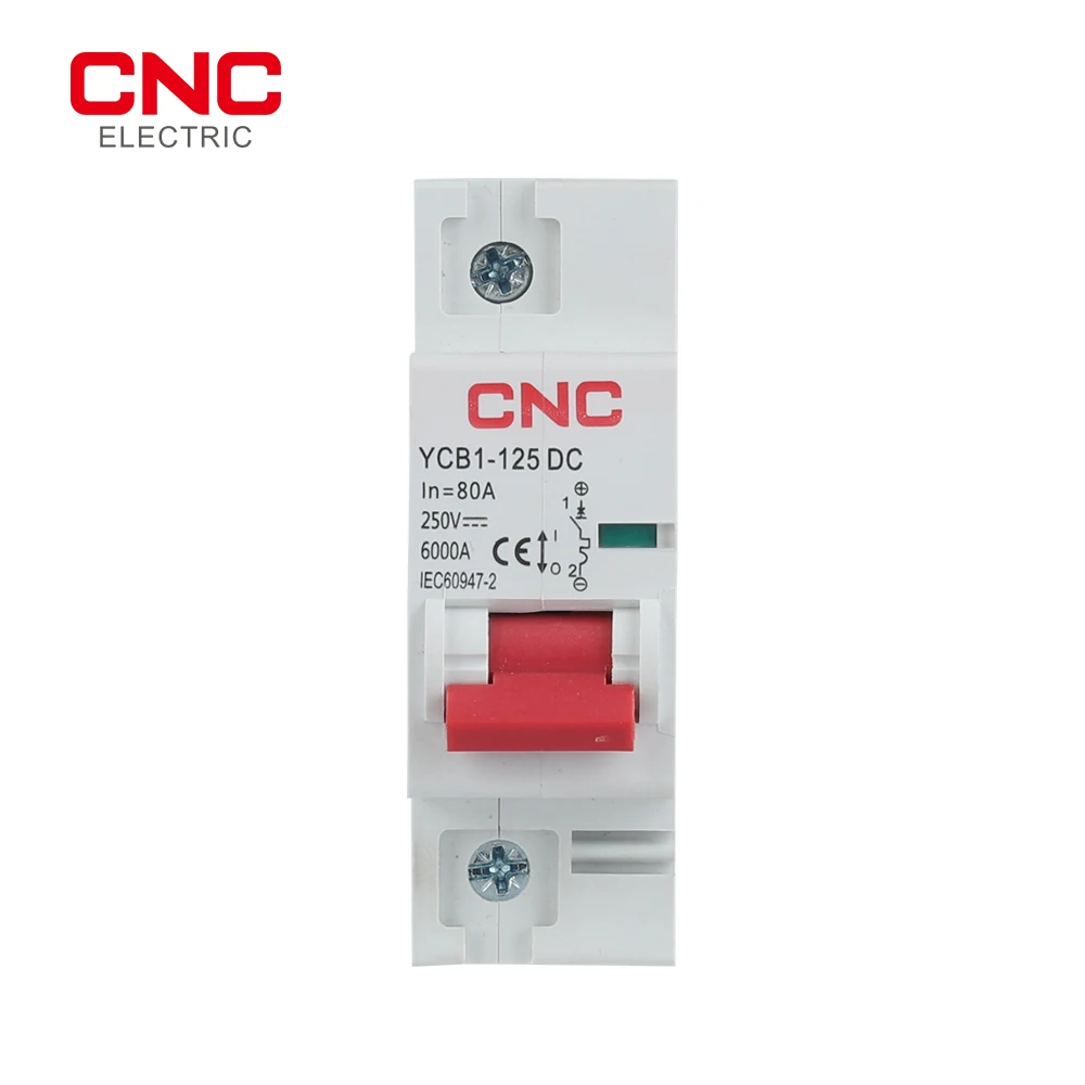CNC YCB1-125DC 1P 27mm Minature Circuit Breaker 80A/100A/125A MCB 6000kA Breaking Capacity
CNC YCB1-125DC 1P 27mm Minature Circuit Breaker 80A/100A/125A MCB 6000kA Breaking Capacity