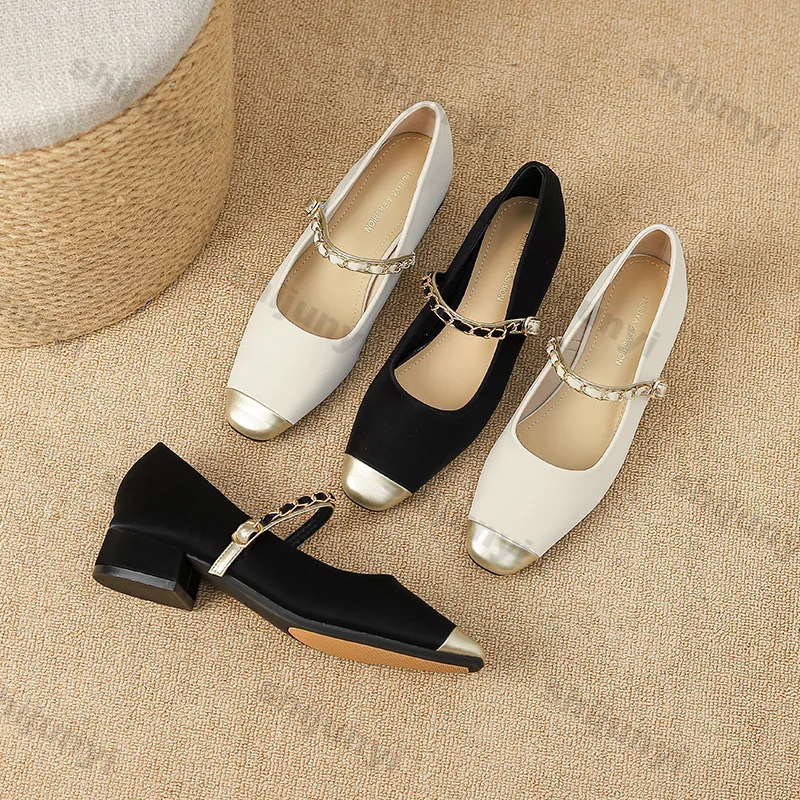 Женские туфли Мэри Джейн, осень 2023, новая мода, туфли на высоком каблуке с металлическим украшением и пряжкой, удобные нескользящие роскошные вечерние туфли-лодочки
Женские туфли Мэри Джейн, осень 2023, новая мода, туфли на высоком каблуке с металлическим украшением и пряжкой, удобные нескользящие роскошные вечерние туфли-лодочки