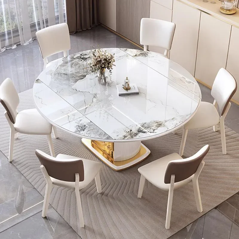 Round Luxury White Dining Table Unique Waterproof Designer Kitchen Dining Tables Modern Nordic Mesas De Jantar Modern Furniture
Round Luxury White Dining Table Unique Waterproof Designer Kitchen Dining Tables Modern Nordic Mesas De Jantar Modern Furniture