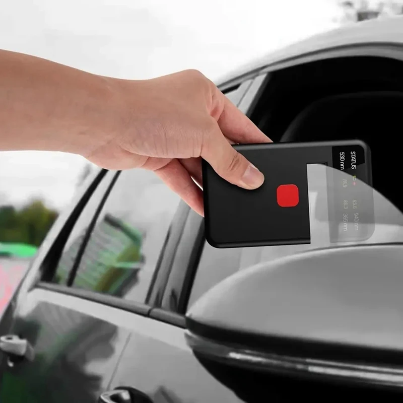 Тонировочный измеритель для окна автомобиля, портативный солнечный тест IR940nm/UV365nm/VLT530nm, точность USB-даний,2%
Тонировочный измеритель для окна автомобиля, портативный солнечный тест IR940nm/UV365nm/VLT530nm, точность USB-даний,2%