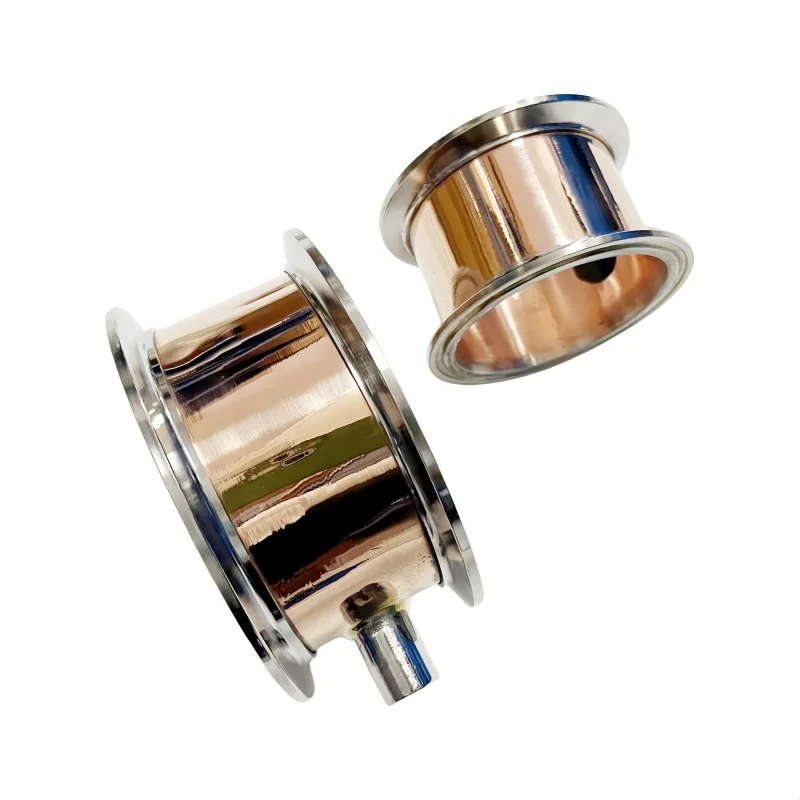 3" FlangeOD91mmTri Clamp Copper Tube/Pipe With 1/4" Or 1/2" Female Thread Thermometer Connector For Distillation,Height 50mm
3" FlangeOD91mmTri Clamp Copper Tube/Pipe With 1/4" Or 1/2" Female Thread Thermometer Connector For Distillation,Height 50mm