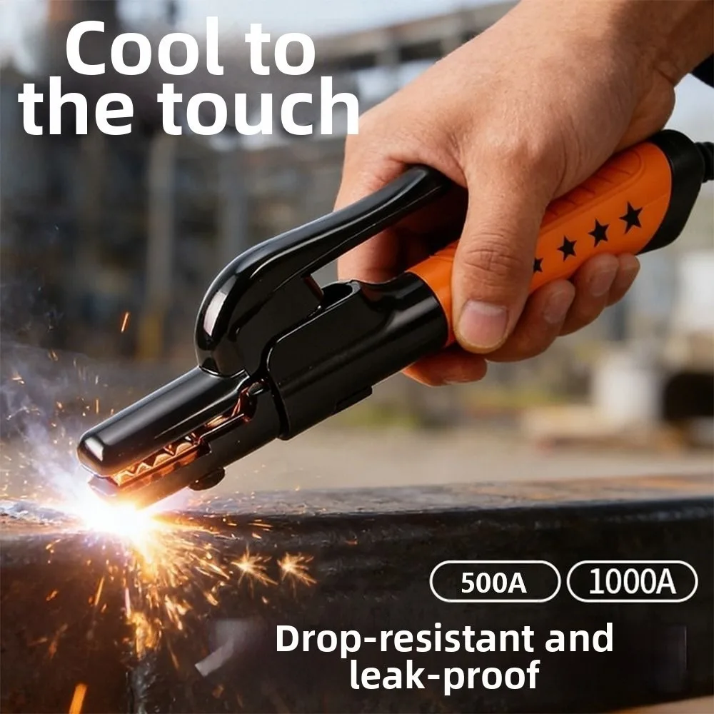 500A 1000A Welding Electrode Holder Heavy Duty Heat Resistant Electrode Clamp Anti-scald Secure Grip Welding Tongs For Welders
500A 1000A Welding Electrode Holder Heavy Duty Heat Resistant Electrode Clamp Anti-scald Secure Grip Welding Tongs For Welders