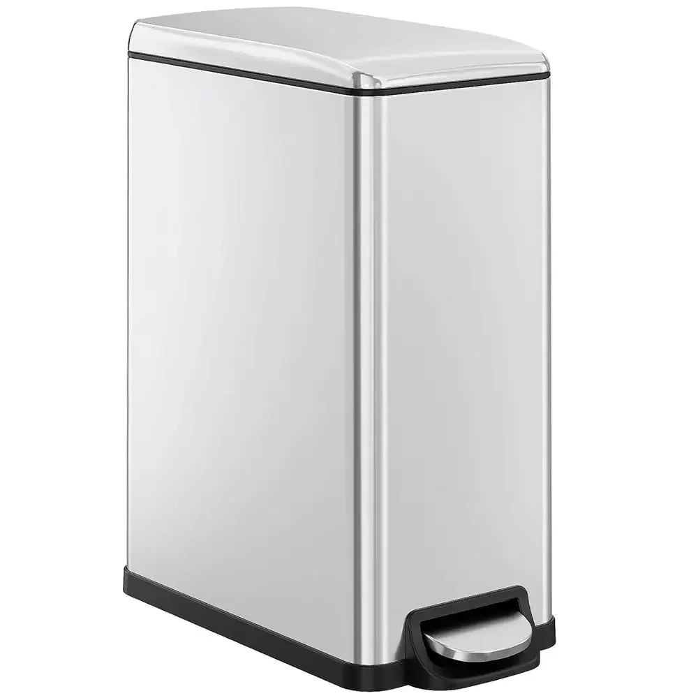 50L Stainless Steel Step Trash Can with Lid, Pedal, and Inner Bucket for Kitchen and Bathroom
50L Stainless Steel Step Trash Can with Lid, Pedal, and Inner Bucket for Kitchen and Bathroom