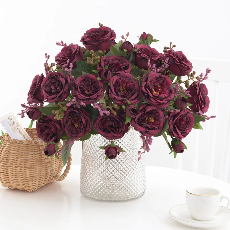 4PCS Artificial Flowers Peony for Home Wedding Decoration Christmas Garland Material Diy Gifts Box Indoor Furnishings Silk Roses
4PCS Artificial Flowers Peony for Home Wedding Decoration Christmas Garland Material Diy Gifts Box Indoor Furnishings Silk Roses