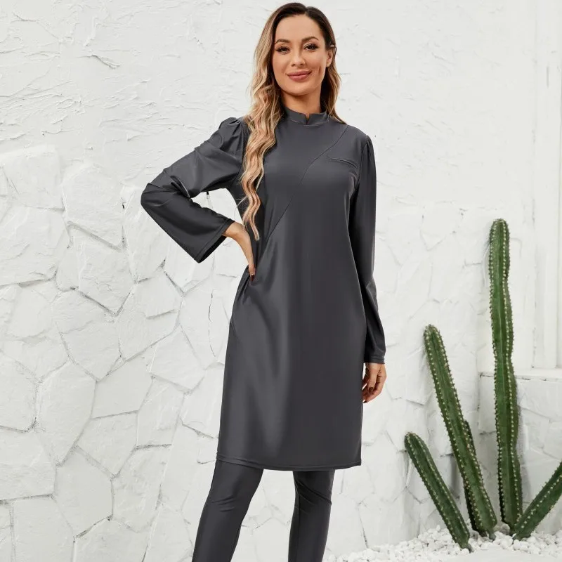 Muslim Women Swimming 3 Piece Set Full Coverage Swimsuit Dress Hijab Pants High Waist Modest Suit Islamic Swimwear Outfits
Muslim Women Swimming 3 Piece Set Full Coverage Swimsuit Dress Hijab Pants High Waist Modest Suit Islamic Swimwear Outfits