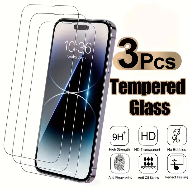 3PCS For iPhone 17 16 15 14 13 12 11 Pro Max HD Tempered Glass Screen Protector Film for iPhone XR 11 12 Mini
3PCS For iPhone 17 16 15 14 13 12 11 Pro Max HD Tempered Glass Screen Protector Film for iPhone XR 11 12 Mini