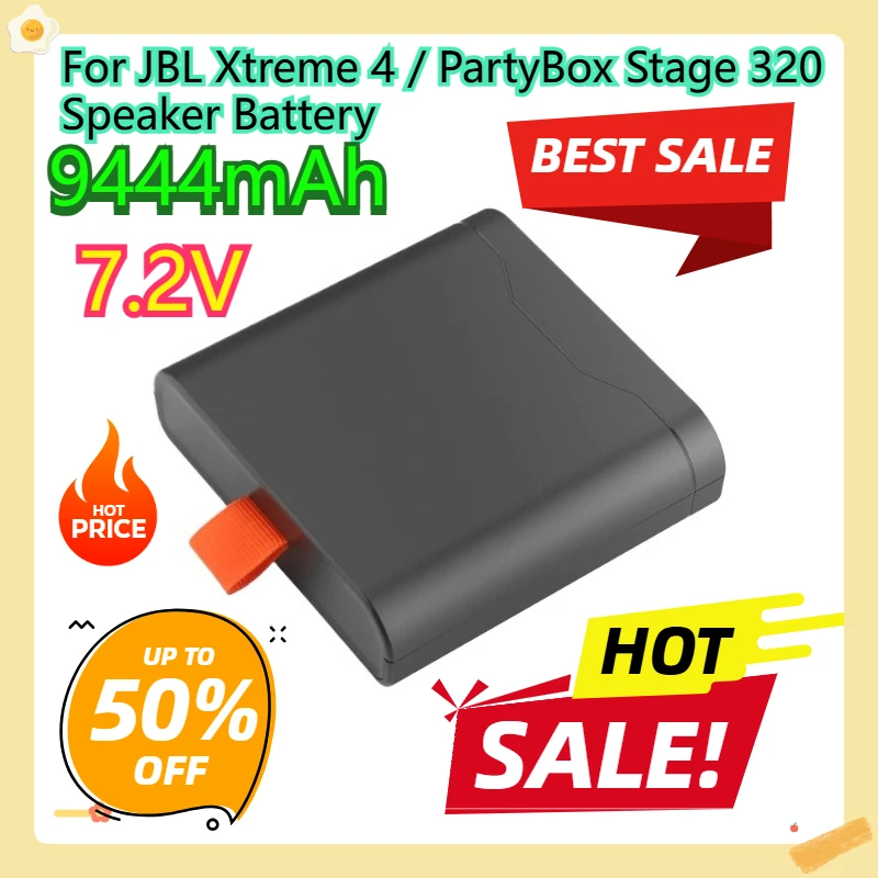 For JBL Xtreme 4 / PartyBox Stage 320 Speaker Battery 7.2V 9444mAh
For JBL Xtreme 4 / PartyBox Stage 320 Speaker Battery 7.2V 9444mAh