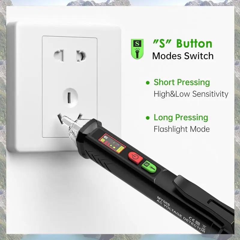 N75R-1 PCS Plastic Voltage Tester With LED Digital Display, Dual Range 12-1000V AC/48-1000V AC, Non-Contact Electrical Tester Pe
N75R-1 PCS Plastic Voltage Tester With LED Digital Display, Dual Range 12-1000V AC/48-1000V AC, Non-Contact Electrical Tester Pe