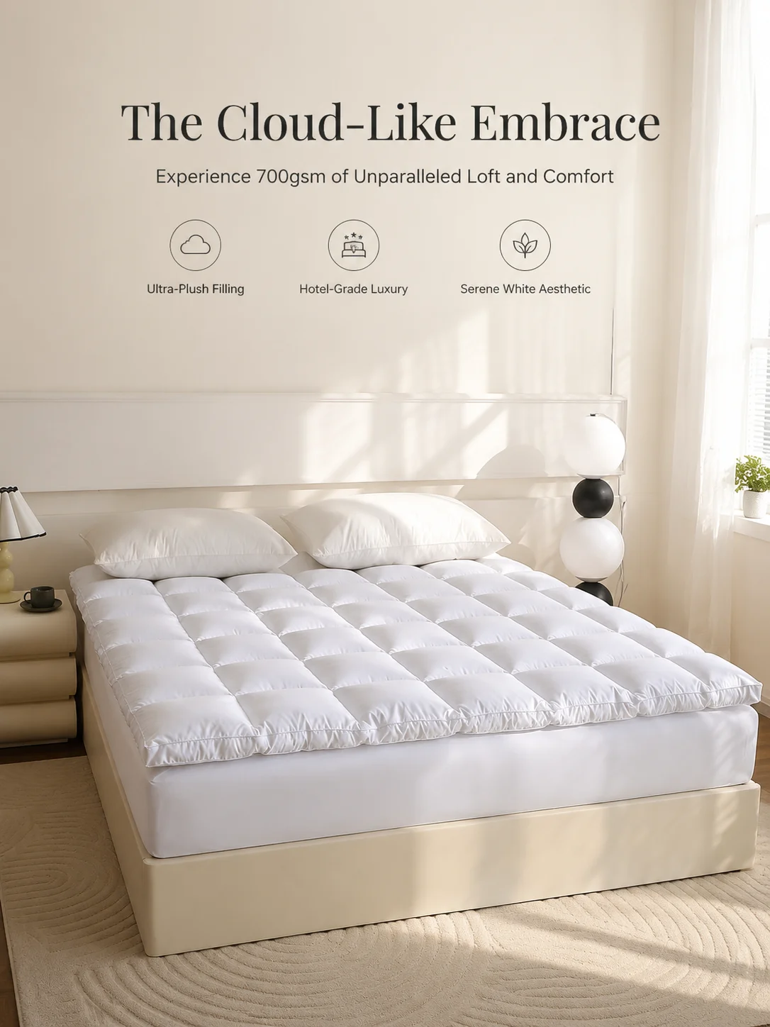 700gsm Mattress Protector Pad with Skirt for Twin Full Queen King - Breathable Bedding Protector
700gsm Mattress Protector Pad with Skirt for Twin Full Queen King - Breathable Bedding Protector