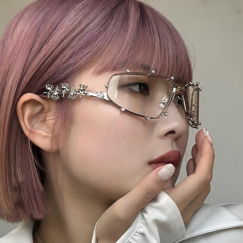 Fashion Rhinestone Glasses Punk Sunglasses Oversized Cat Eye Glasses Metal Oversized Oval Shades Frame Vintage Bling Eyeglasses
Fashion Rhinestone Glasses Punk Sunglasses Oversized Cat Eye Glasses Metal Oversized Oval Shades Frame Vintage Bling Eyeglasses