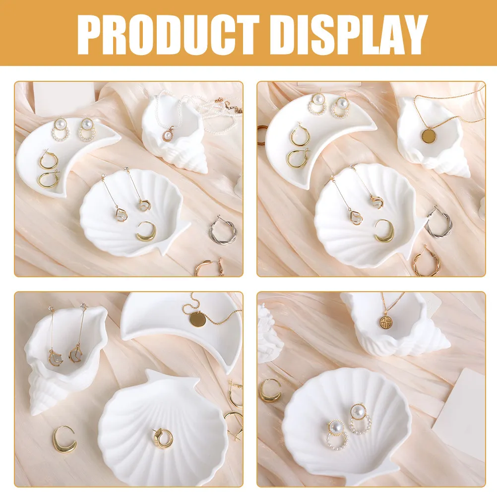 Набор из 3 подставок для украшений в форме луны: изящные эстетичные тарелки-органайзеры для колец, ожерелий и серег, для декора рабочего стола и фотосессий
Набор из 3 подставок для украшений в форме луны: изящные эстетичные тарелки-органайзеры для колец, ожерелий и серег, для декора рабочего стола и фотосессий