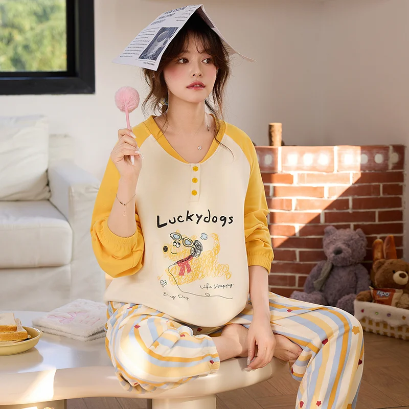 Pajama Emo Sets Women Teen Girl Flannel Animal Print Youth Homeclothes Washable Material Tie Front Short Sleeved Full Length Ins
Pajama Emo Sets Women Teen Girl Flannel Animal Print Youth Homeclothes Washable Material Tie Front Short Sleeved Full Length Ins