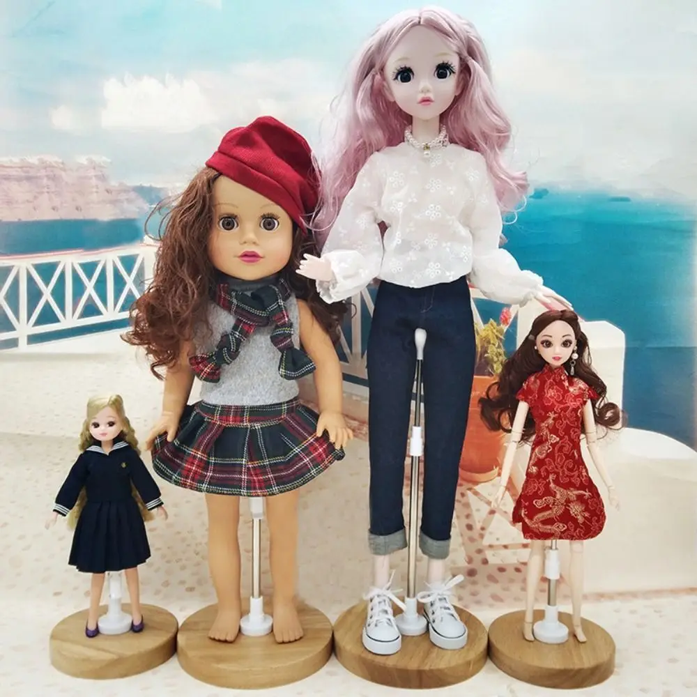 New Wooden Base Doll Stand Stainless Steel Adjustable Doll Display Holder PVC Doll Standing Rack for Bjd Doll
New Wooden Base Doll Stand Stainless Steel Adjustable Doll Display Holder PVC Doll Standing Rack for Bjd Doll