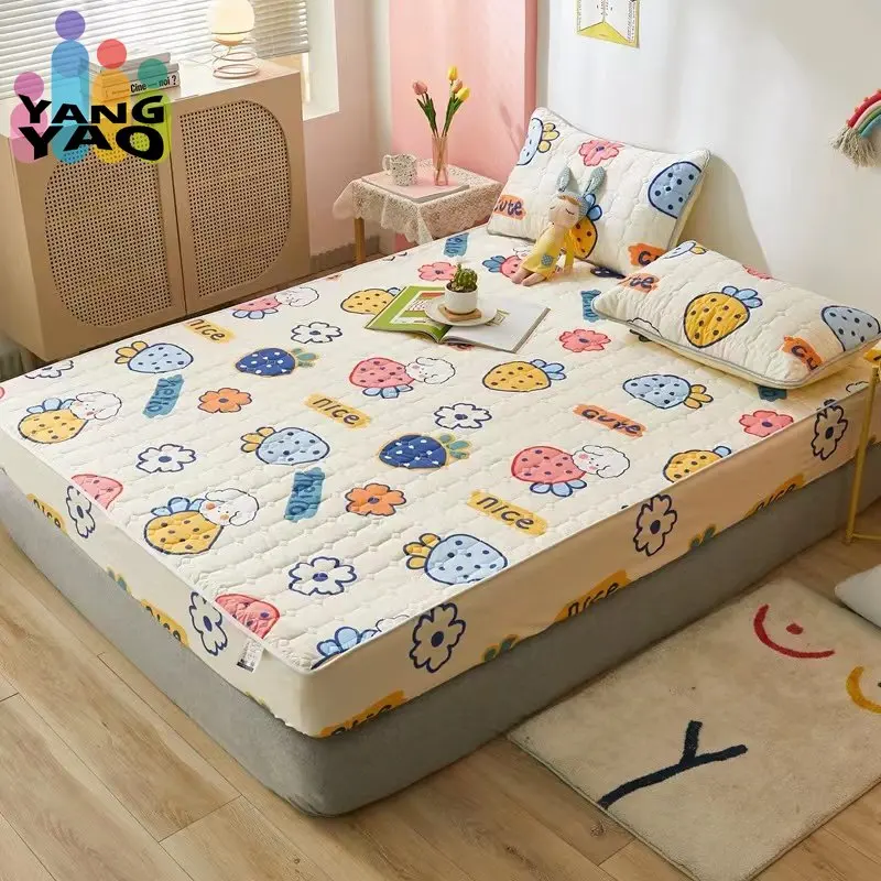 3pcs Set Thicken Quited Mattress Cover Lovely King Twin Anti-mites All-inclusive Quilting Bed Fitted Sheet Dustproof Bed Cover
3pcs Set Thicken Quited Mattress Cover Lovely King Twin Anti-mites All-inclusive Quilting Bed Fitted Sheet Dustproof Bed Cover