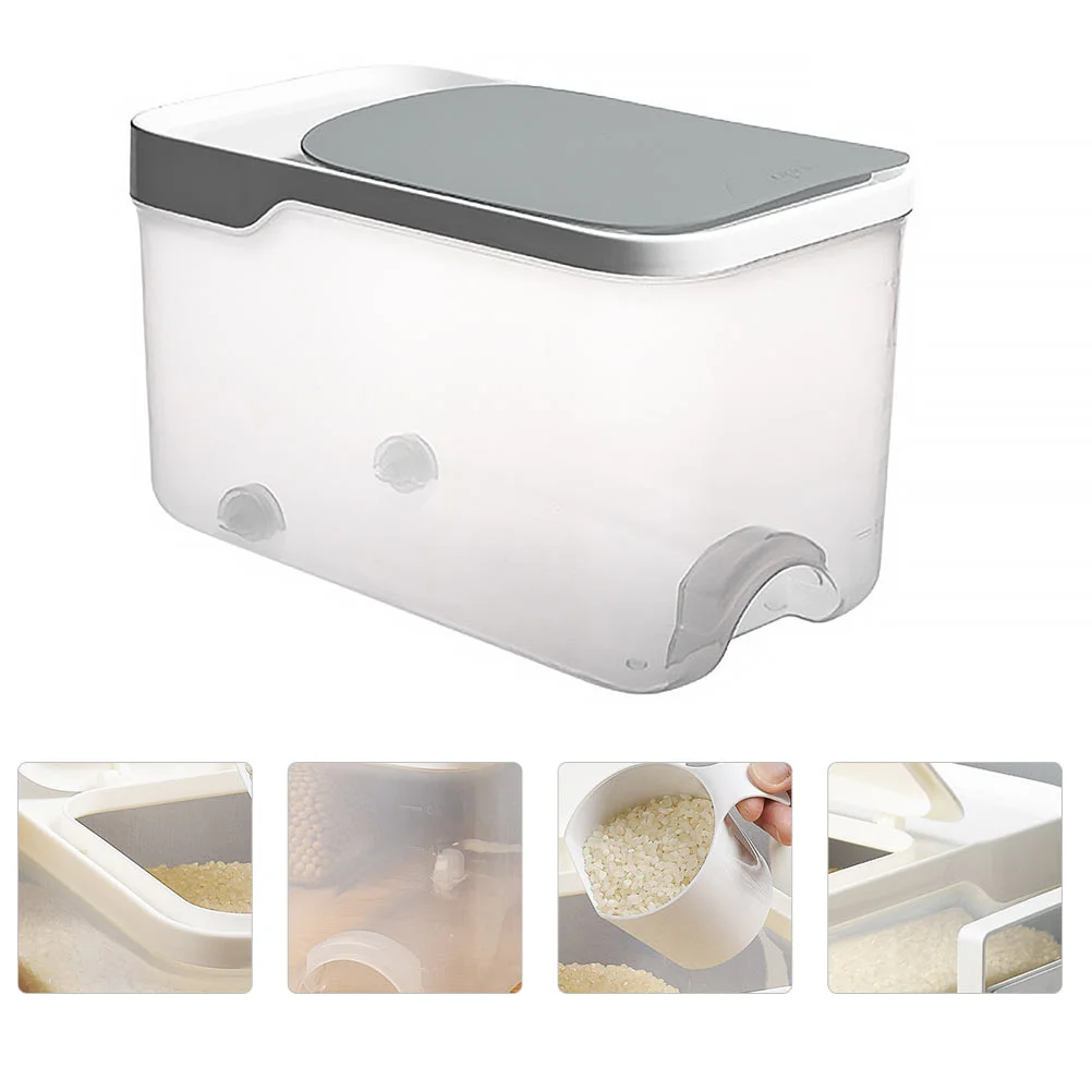 Sealed Dog Food Container Bucket Storage Box Plastic Rice Containers Grain Bin Cereals Tank Flour Grey
Sealed Dog Food Container Bucket Storage Box Plastic Rice Containers Grain Bin Cereals Tank Flour Grey