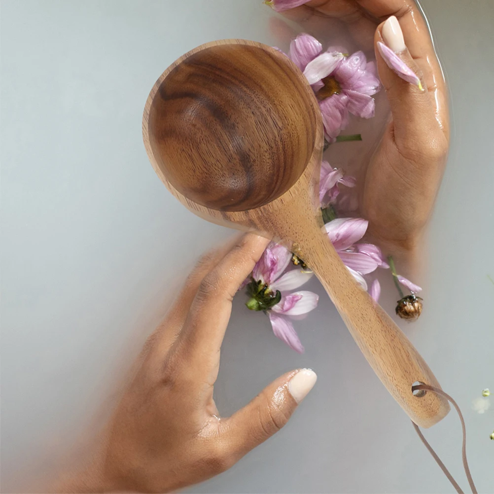 2 pcs Bath Tools Wooden Water Scoop Handle Ladle for Sauna Bathing Bathroom Decor Practical Solution
2 pcs Bath Tools Wooden Water Scoop Handle Ladle for Sauna Bathing Bathroom Decor Practical Solution